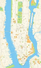 Fototapeten New York Map - vector illustration © Porcupen