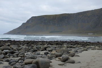 Fototapeta na wymiar Scenic landscape of Lofoten islands