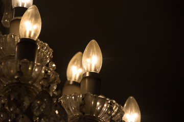 シャンデリアのライト