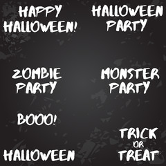 Obraz premium Large collection of typographic Halloween designs and illustrati