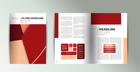 Booklet page layout. Minimalistic magazine, brochure, flyer, annual report template.