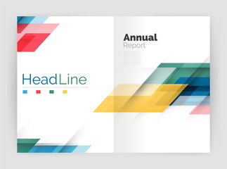 Fototapeta premium Modern line design, motion concept. Business annual report brochure templates