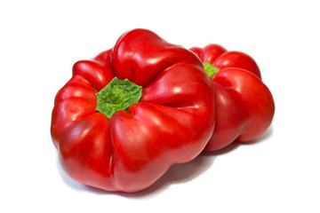 red pepper on a white background