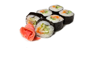 Sushi , roll, Japanese seafood sushi ,roll .