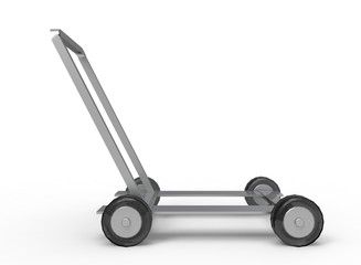 3d illustration of cart. white background isolated. icon for game web. 