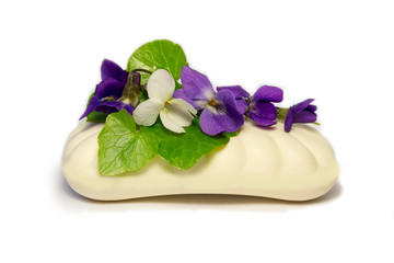 Soap and flowers viola