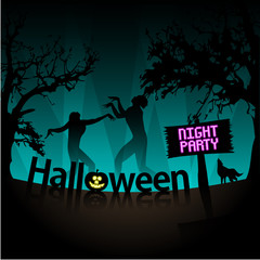 Abstract of Halloween, Template Background, Vector and illustration, eps 10