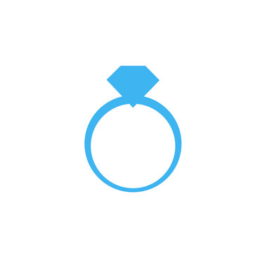 Jewelery ring icon, isolated, white background