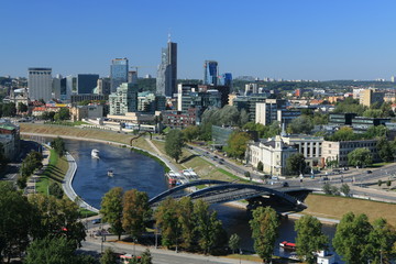 Fototapeta premium The city of Vilnius on the river