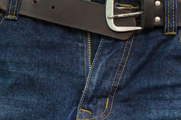 Blue Jeans Crotch with Zip
