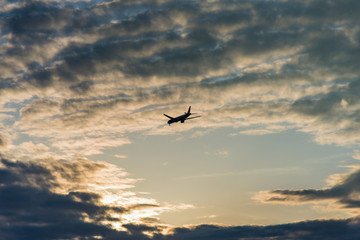 airplane sky clouds