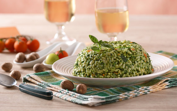 tortino di riso con spinaci e noce moscata - ricetta vegetariana