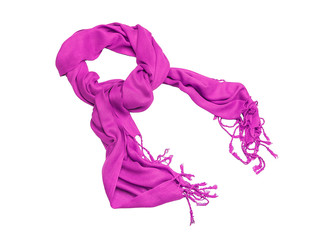 Pink scarf female.