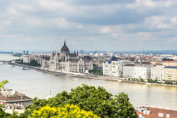Obraz premium Budapest with Hungarian Parliament Building. Hungary. 