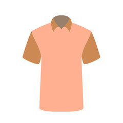 Beautiful pink T-shirt Isolated on White. Vector Illustration.