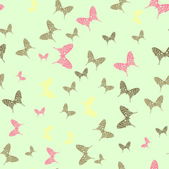 Seamless pattern butterflies. Vector illustration