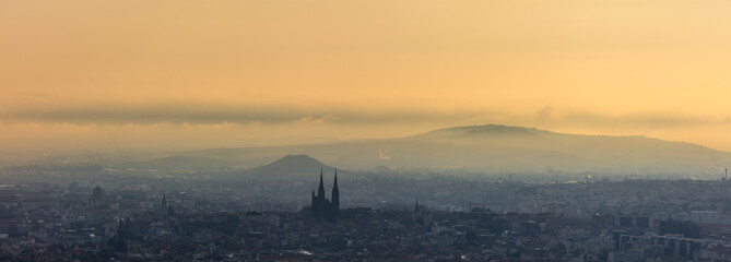 Clermont-Ferrand, France, view on the city and Cathedral - 123255028