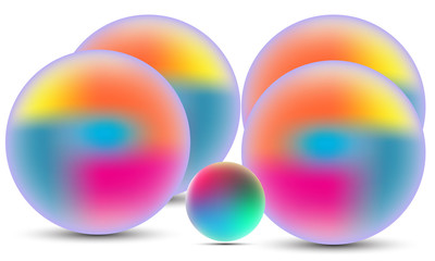 3d rainbow bubbles