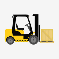 Forklift truck isolated