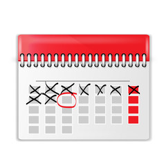 Vector illustration of detailed calendar