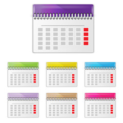 Vector illustration of detailed calendar