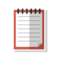 Notebook object icon. School supply tool instrument and education theme. Isolated design. Vector illustration