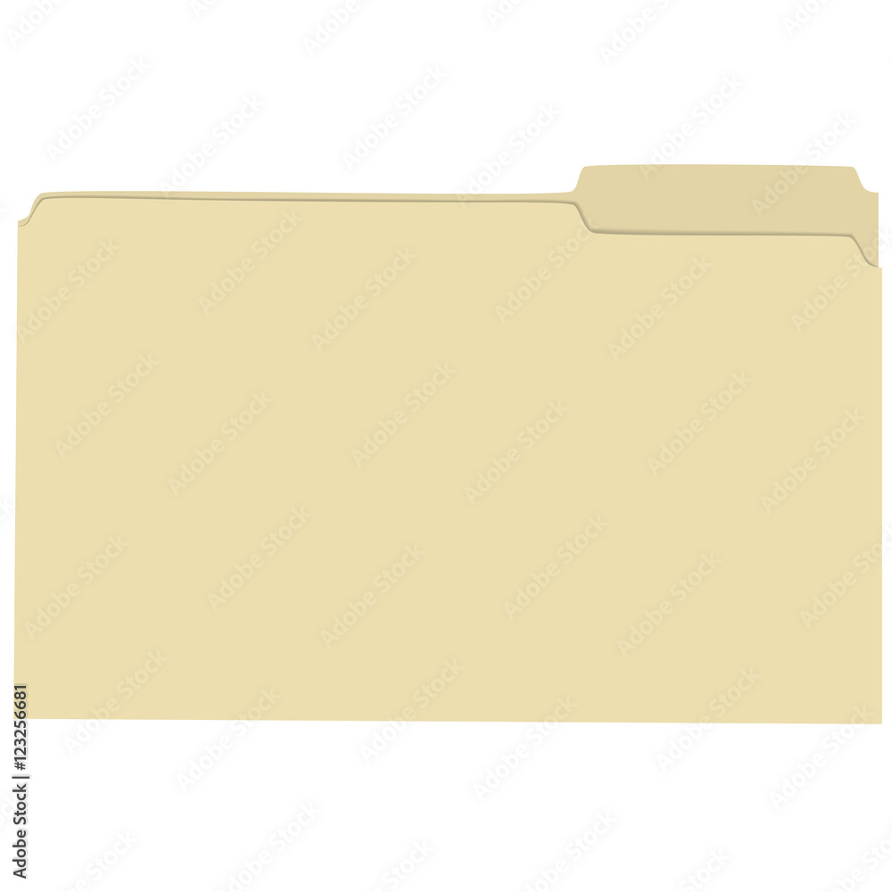 Fototapete isolated empty file folder vector illustration