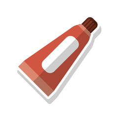 Color bottle icon. School supply tool instrument and education theme. Isolated design. Vector illustration