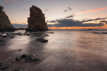 Magnificent summer sunrise at Rezovo village, Bulgaria