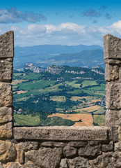 Fototapeta na wymiar View from San Marino
