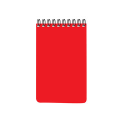 note book red vector illustration