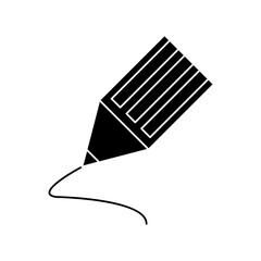 Pencil object icon. School supply tool instrument and education theme. Isolated design. Vector illustration