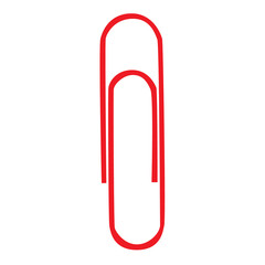 clip staple steel red vector illustration