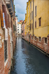 Narrow Canal in Venice, Italy