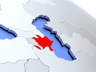 Azerbaijan on world map