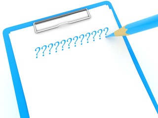 THE QUESTION MARK  3D rendering