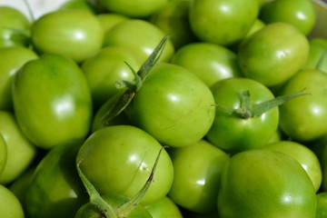 green tomatoes close up, texture, background