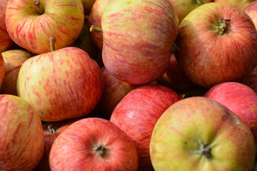 red apples closeup, texture, background