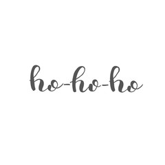 Ho-ho-ho. Brush lettering.