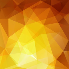 Polygonal vector background. Can be used in cover design, book design, website background. Vector illustration. Yellow, orange colors