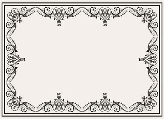 Decorative frame with ornaments