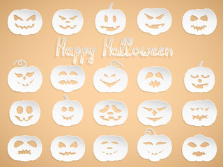 Set of Halloween pumpkins