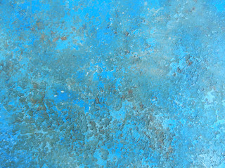 Colorful blue metal rusty texture