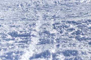 Obraz premium background with traces of snow on the ski