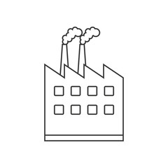 Plant building icon. Factory industry and industrial theme. Isolated design. Vector illustration