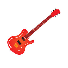 Vector Graphics electric guitar on a white background