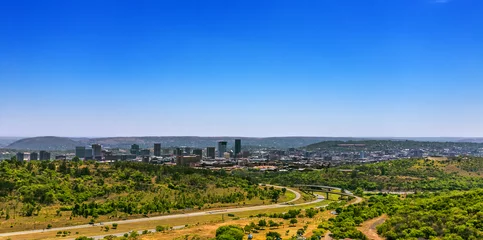 Keuken spatwand met foto Republic of South Africa. Pretoria - capital city, Gauteng Province. Cityscape seen from the Voortrekker Monument © WitR