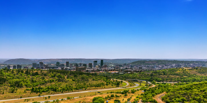 Republic of South Africa. Pretoria - capital city, Gauteng Province. Cityscape seen from the Voortrekker Monument