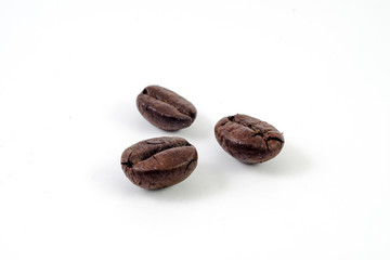 Coffee beans. Isolated on white background. roasted coffee beans isolated in white background cutout