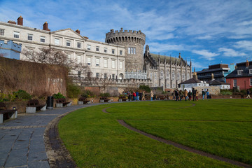 Fototapeta na wymiar The Dubh Linn gardens in Dublin Castle, Ireland 